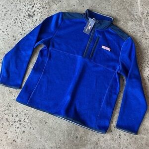 Vineyard Vine Mountain Sweater Fleece Quarter Zip Pullover Large